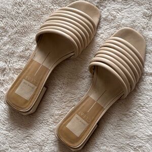 Cream Slide Sandals